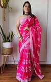 VK 4236 Soft Linen Digital printed Sarees Wholesale Market In Surat